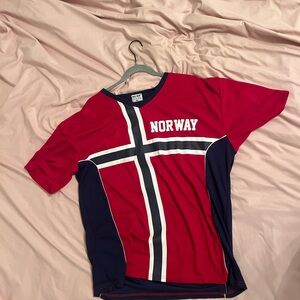 Norway XL Red and Blue Shirt